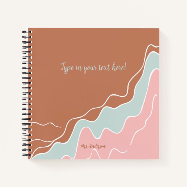 Carnet cadeau personnalisé Bohemian Modern personnalisé (Devant)