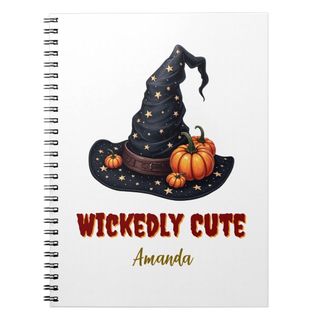 Carnet Cadeau personnalisé de Halloween méchamment mignon (Devant)