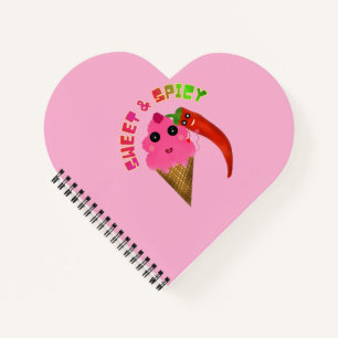 Carnet Cadeau personnalisé Mignonne glace et piment