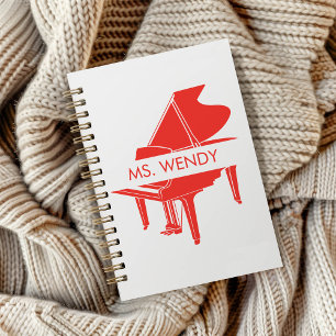 Carnet Cadeau pour professeur de piano Grand Piano