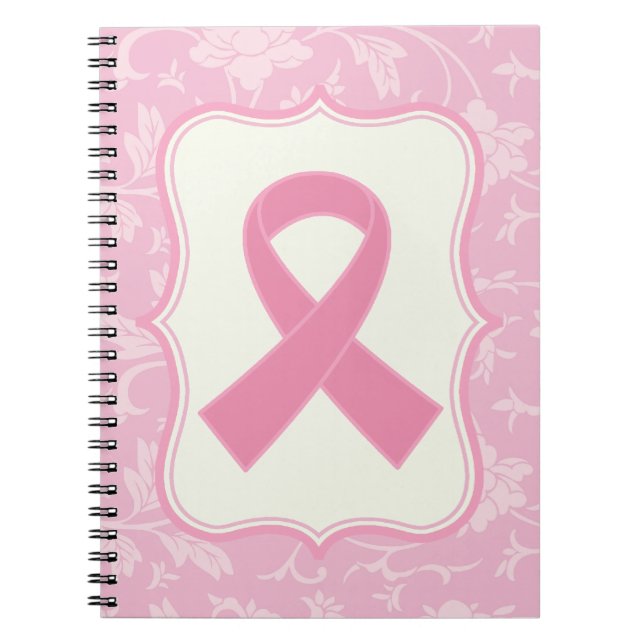 Carnet Cadeau rose de bénédictions de ruban de cancer du (Devant)