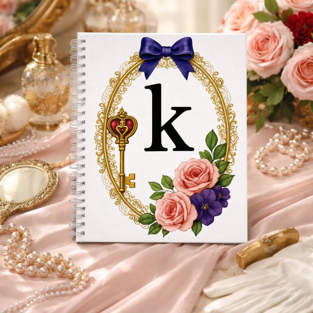 Carnet Cadeau Significatif K Initial Élégant Régence (Créateur téléchargé)