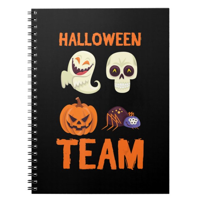 Carnet Cadeau Spider | Citrouille d'équipe d'Halloween Sp (Devant)