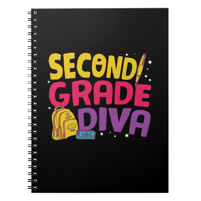 Carnet Cadeaux 2e enseignant | Diva de deuxième année (Devant)