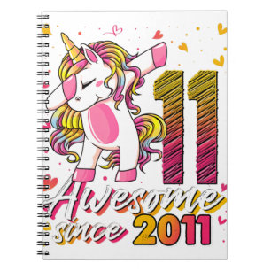 Carnet Cadeaux de 11 ans Unicorn Dabbing 11e anniversaire