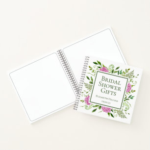 Carnet Cadeaux de Baby Shower Rose avec Hydrangeas