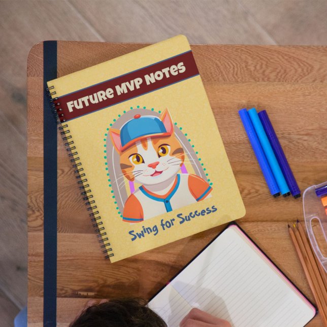 Carnet Cadeaux de chats mignons pour les joueurs de baseb (Cute Cat Gifts for Baseball Players Lovers Boys)