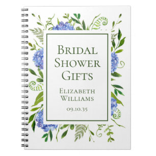 Carnet Cadeaux de Fête de Mariage aux Hortensias Bleus