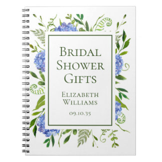 Carnet Cadeaux de Fête de Mariage aux Hortensias Bleus