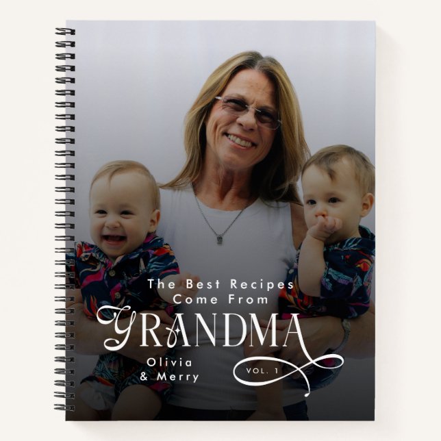 Carnet Cadeaux de recettes modernes pour grand-mère avec  (Devant)