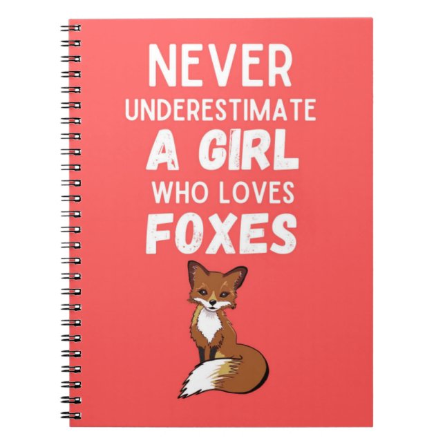 Carnet Cadeaux de renard mignons pour bébés filles pour e (Devant)