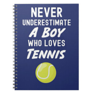 Carnet Cadeaux de tennis bleu marine pour garçons joueurs