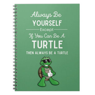 Carnet Cadeaux de tortue mignons Tortue verte drôle amusa