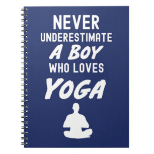 Carnet Cadeaux de yoga bleu marine mignons pour garçons e