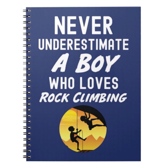 Carnet Cadeaux d'escalade Blue Rock pour garçons grimpeur (Devant)