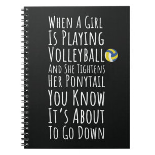 Carnet Cadeaux drôles de volley-ball pour adolescentes jo