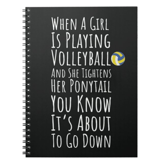 Carnet Cadeaux drôles de volley-ball pour adolescentes jo (Devant)