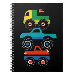 Carnet Cadeaux frais de vert de rouge bleu de camions de