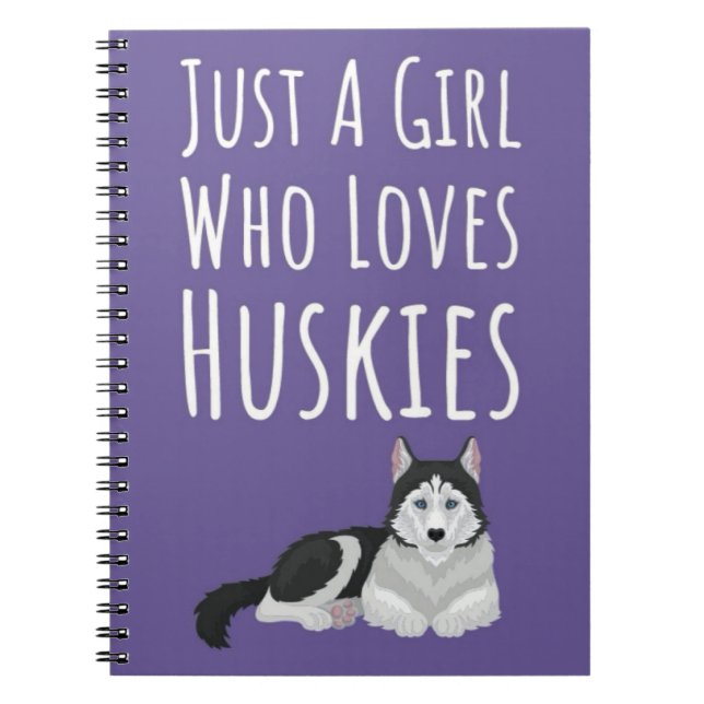 Carnet Cadeaux Mignons de Husky Sibérien Rose pour Bébés  (Devant)