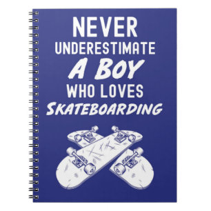 Carnet Cadeaux Mignons de Skateboard de Couleur Bleu Mari