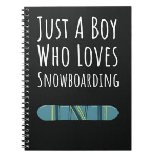 Carnet Cadeaux mignons pour garçons snowboardeurs Enfants