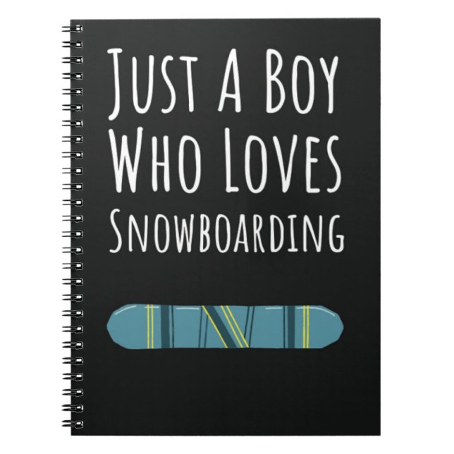 Carnet Cadeaux mignons pour garçons snowboardeurs Enfants (Devant)