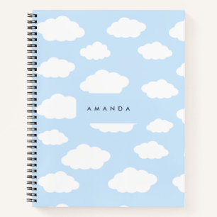 Carnet Cadeaux Monogramme Cute Girl Blue Cloud personnali