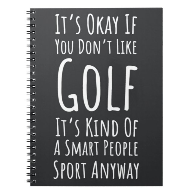 Carnet Cadeaux Pour Les Amateurs De Golf Funny Golfer Hum (Devant)