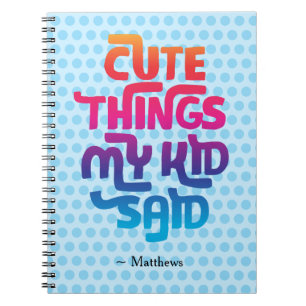 Carnet Cadeaux pour parents personnalisés des choses mign