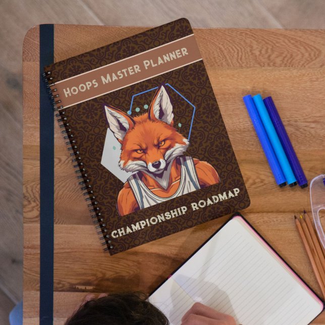 Carnet Cadeaux Renard cool pour les amateurs de basket-ba (Cool Fox Gifts for Basketball Lovers Coach Fans)