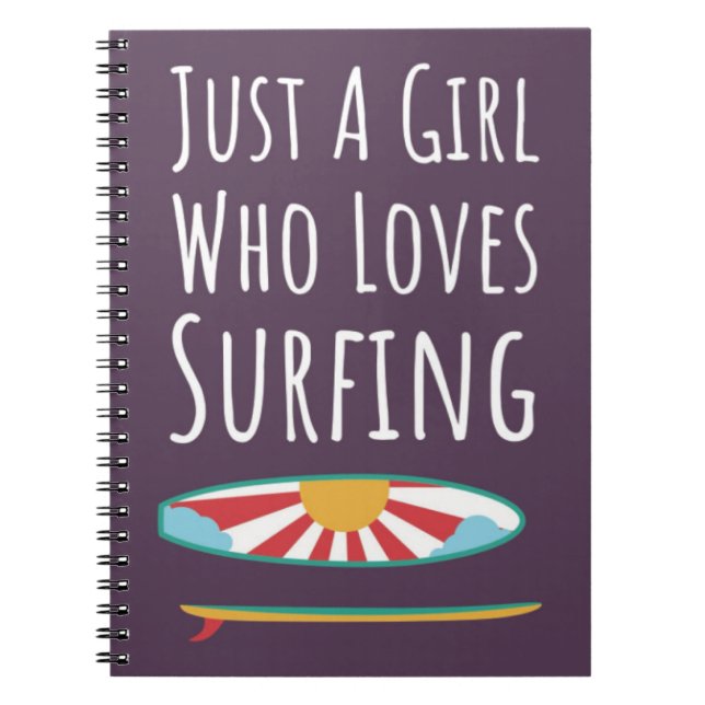 Carnet Cadeaux Rose Mignon de Surf pour Bébés Filles Enfa (Devant)