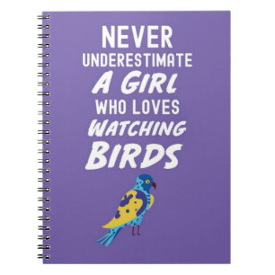Carnet Cadeaux rose mignon d'observation des oiseaux pour