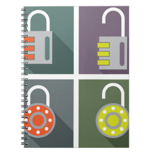 Carnet Cadenas débloqué verrouillé