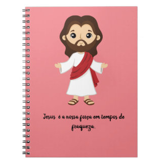 Carnet caderno com frases de jesus