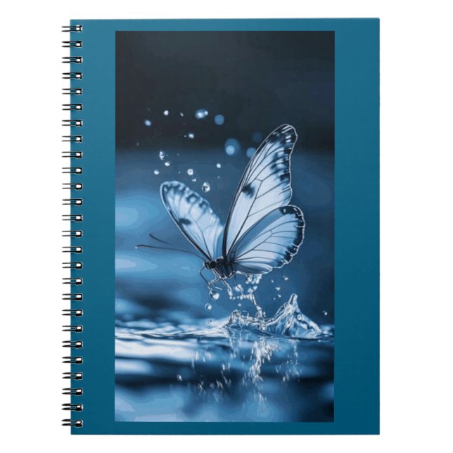 Carnet caderno espiral com foto borboleta (Devant)