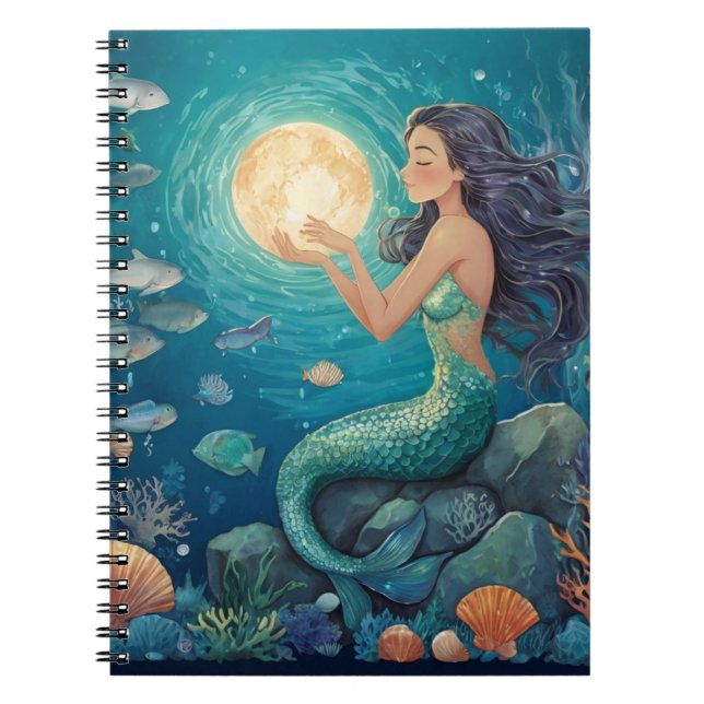 Carnet caderno espiral “Encanto da Sereia” (Devant)