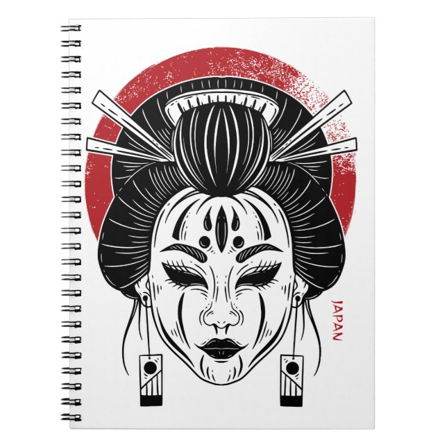 Carnet Caderno Gueixa/ notebook gueixa/ japão  (Devant)