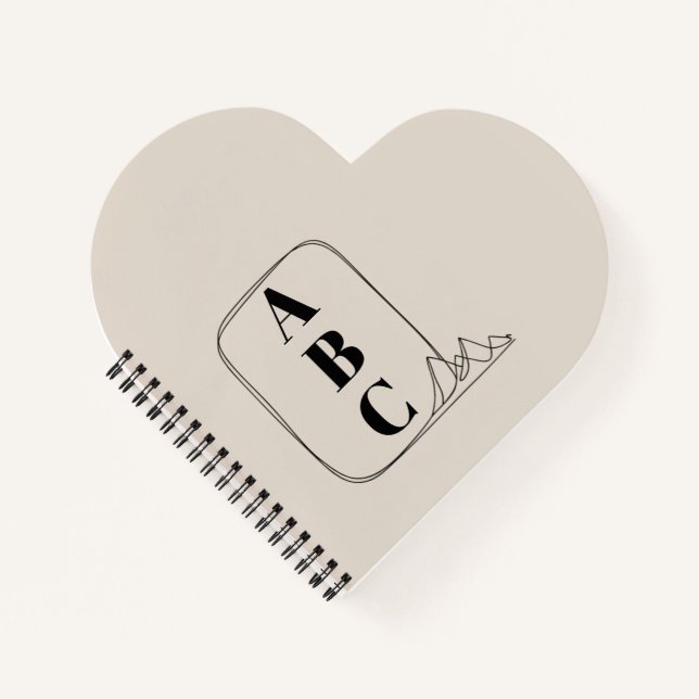 Carnet Cadre d'art en ligne minimaliste  (Devant)
