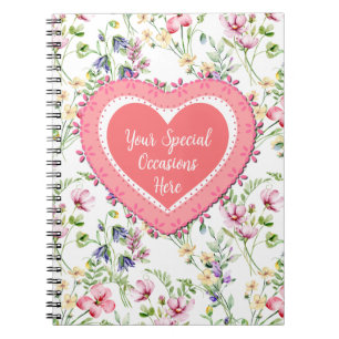 Carnet Cadre de cœur floral élégant : pour chaque occasio
