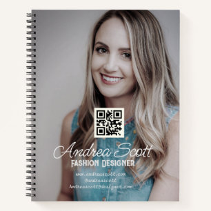 Carnet Cadre d'entreprise féminin ajouter photo nom q r c