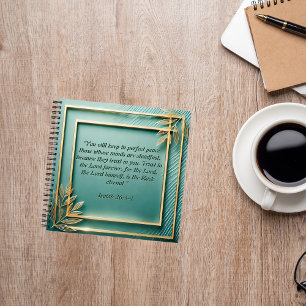 Carnet Cadre doré sur turquoise Spend Time w Jesus Journa