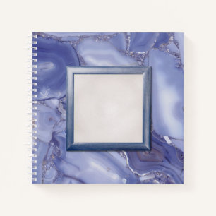 Carnet Cadre en marbre bleu moderne