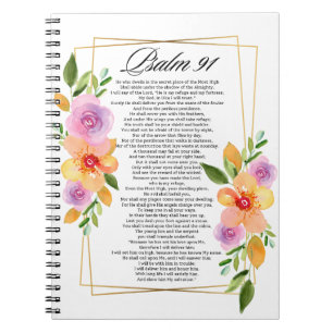 Carnet Cadre géométrique floral Psalm 91