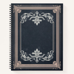 Carnet Cadre Noir Orné — Personnalisable