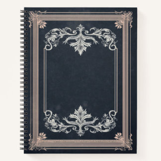 Carnet Cadre Noir Orné — Personnalisable