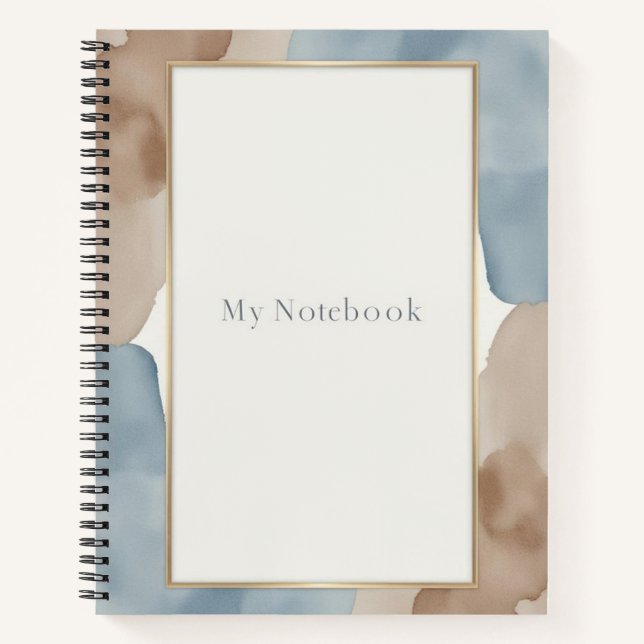 Carnet Cadre texturé : Aquarelle et papier (Devant)