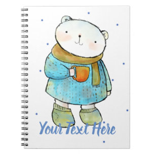 Carnet Café Aimant Ours Polaire Personnalisé