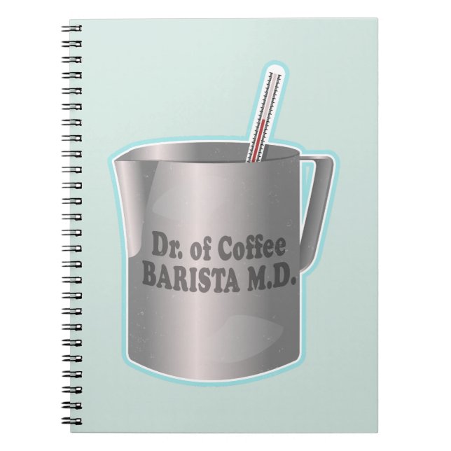 Carnet Café Barista faisant drôle docteur (Devant)
