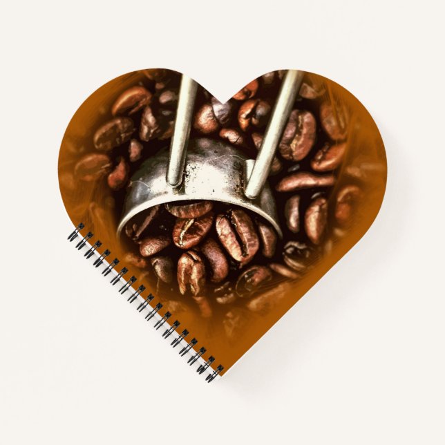 Carnet Café Beans Elégant Photo Creative Cool Heart (Devant)