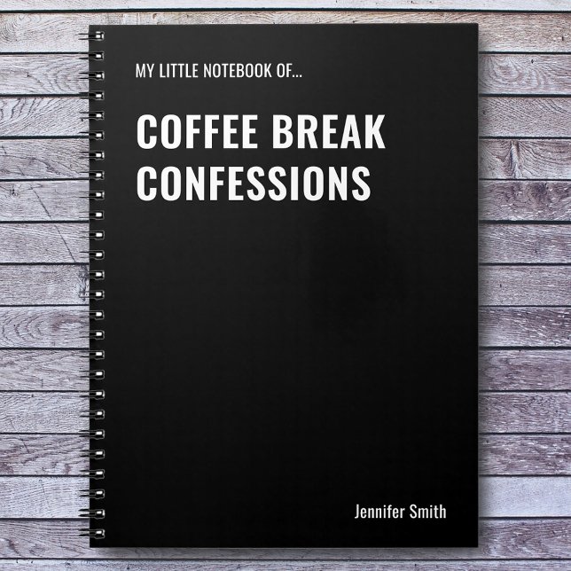 Carnet Café Break Confessions Drôle Office (Créateur téléchargé)